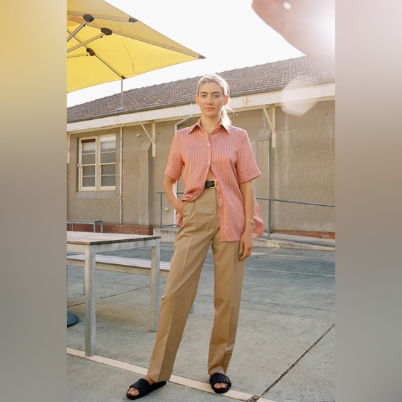 Caves Collect / KATE TAN JAPANESE COTTON PANTS trousers khaki XS (AUS 6) - Picture 5 of 8